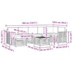vidaXL Záhradná súprava gaučov 8 pcs Biela a béžová 59 x 59 x 37 cm – Obrázok 9