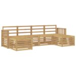 vidaXL Záhradná súprava gaučov 5 pcs Biela 249 x 122,5 x 73 cm – Obrázok 2