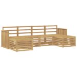 vidaXL Záhradná súprava gaučov 6 pcs Biela 249 x 122,5 x 73 cm – Obrázok 2