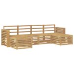 vidaXL Záhradná súprava gaučov 6 pcs Biela 257 x 122,5 x 73 cm – Obrázok 2