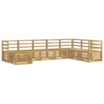 vidaXL Záhradná súprava gaučov 8 pcs Biela 304 x 185,5 x 73 cm – Obrázok 2