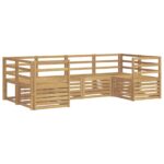 vidaXL Záhradná súprava gaučov 6 pcs Biela 245 x 126,5 x 73 cm – Obrázok 2