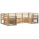 vidaXL Záhradná súprava gaučov 6 pcs Biela 245 x 128,5 x 73 cm – Obrázok 2