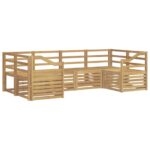 vidaXL Záhradná súprava gaučov 6 pcs Biela 245 x 126,5 x 73 cm – Obrázok 2