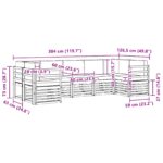 vidaXL Sada rohových gaučov 7 pcs Biela a béžová 304 x 126,5 x 73 cm – Obrázok 7