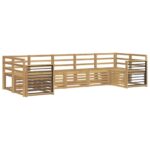 vidaXL Záhradná súprava gaučov 7 pcs Biela 304 x 128,5 x 73 cm – Obrázok 2