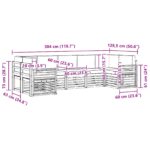 vidaXL Sada rohových gaučov 7 pcs Biela a svetlosivá – Obrázok 7