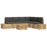 vidaXL Súpravy pohoviek 6 Kus 59 x 59 x 37 cm – Obrázok 2