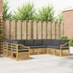 vidaXL Sada rohových gaučov 9 pcs Biela a antracitová