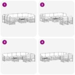 vidaXL Súpravy pohoviek 10 pcs Biela a svetlosivá 59 x 59 x 37 cm – Obrázok 7