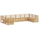 vidaXL Záhradná súprava gaučov 10 pcs Biela 363 x 185,5 x 73 cm – Obrázok 2