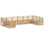 vidaXL Záhradná súprava gaučov 10 pcs Biela 363 x 187,5 x 73 cm – Obrázok 2