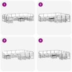 vidaXL Záhradná súprava gaučov 8 pcs Biela a béžová 59 x 59 x 37 cm – Obrázok 8