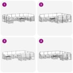 vidaXL Záhradná súprava gaučov 11 pcs Biela a krémová 59 x 59 x 37 cm – Obrázok 7