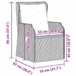 vidaXL Záhradná lavička 2 pcs Hnedá polyratan – Obrázok 10