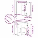 vidaXL Sada kúpeľňového nábytku TULUM 4 pcs Betónová šedá – Obrázok 13