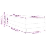vidaXL Rám postele s matracmi Krémová 80 x 200 cm látka – Obrázok 13