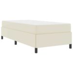 vidaXL Rám postele s matracmi Krémová 80 x 200 cm látka – Obrázok 4
