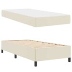 vidaXL Rám postele s matracmi Krémová 80 x 200 cm látka – Obrázok 5