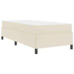 vidaXL Rám postele s matracmi Krémová 80 x 200 cm látka – Obrázok 9