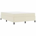 vidaXL Rám postele s matracmi Krémová 140 x 200 cm látka – Obrázok 4