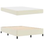 vidaXL Rám postele s matracmi Krémová 140 x 200 cm látka – Obrázok 5