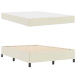 vidaXL Rám postele s matracmi Krémová 140 x 200 cm látka – Obrázok 6