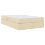vidaXL Postel s úložným prostorem a matrací Krémová 120 x 190 cm – Obrázok 5
