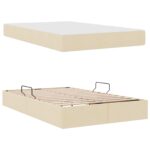 vidaXL Postel s úložným prostorem a matrací Krémová 120 x 190 cm – Obrázok 8