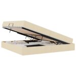 vidaXL Postel s úložným prostorem a matrací Krémová 200 x 200 cm – Obrázok 2