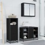 vidaXL Sada kúpeľňového nábytku 3 pcs Staré drevo Kompozitné drevo – Obrázok 4