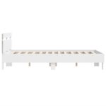 vidaXL Rám postele s LED Biela 137 x 190 cm Kompozitné drevo – Obrázok 7