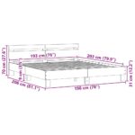 vidaXL Rám postele s LED Biela 193 x 203 cm Kompozitné drevo – Obrázok 13