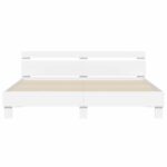 vidaXL Rám postele s LED Biela 193 x 203 cm Kompozitné drevo – Obrázok 6