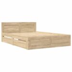 vidaXL Rám postele 2 pcs Sonoma Austrálska Dvojitá (137 x 188 cm) – Obrázok 2
