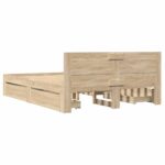 vidaXL Rám postele 2 pcs Sonoma Austrálska Dvojitá (137 x 188 cm) – Obrázok 8