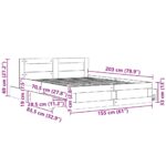 vidaXL Rám postele 2 pcs Sonoma 153 x 203 cm Kompozitné drevo – Obrázok 11