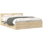 vidaXL Rám postele 2 pcs Sonoma 153 x 203 cm Kompozitné drevo – Obrázok 3