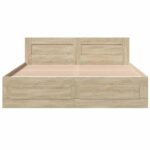 vidaXL Rám postele 2 pcs Sonoma 153 x 203 cm Kompozitné drevo – Obrázok 6