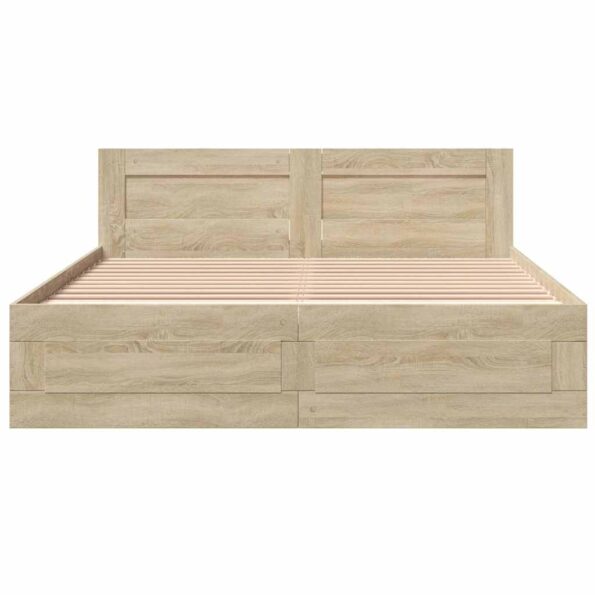 vidaXL Rám postele 2 pcs Sonoma 153 x 203 cm Kompozitné drevo – Obrázok 6