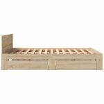 vidaXL Rám postele 2 pcs Sonoma 153 x 203 cm Kompozitné drevo – Obrázok 7