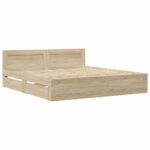 vidaXL Rám postele 2 pcs Sonoma 193 x 203 cm Kompozitné drevo – Obrázok 2