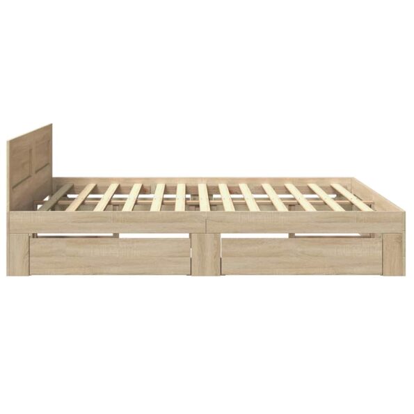 vidaXL Rám postele 2 pcs Sonoma 193 x 203 cm Kompozitné drevo – Obrázok 7