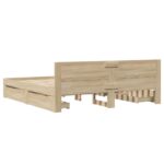 vidaXL Rám postele 2 pcs Sonoma 193 x 203 cm Kompozitné drevo – Obrázok 8