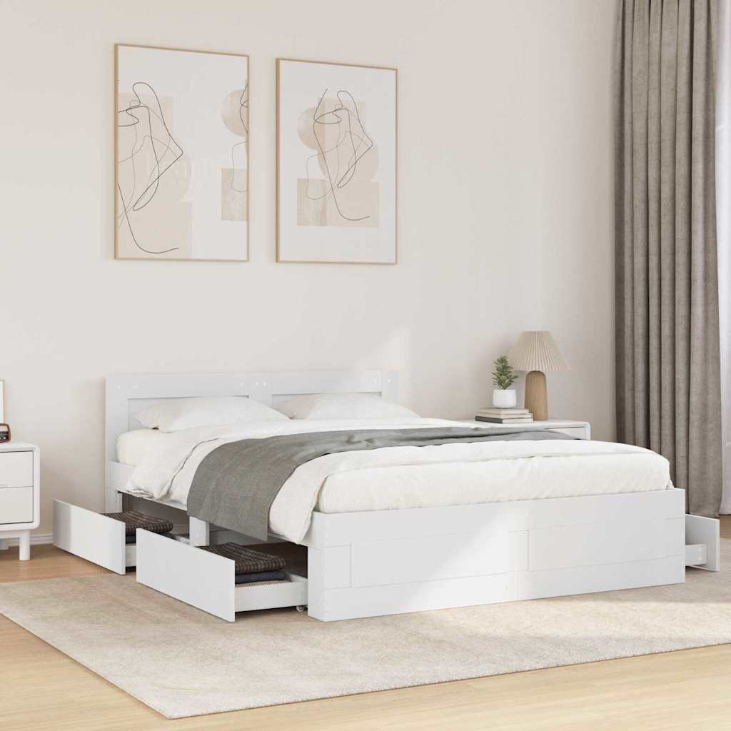 3402857_1.jpg vidaXL Rám postele 2 pcs Biely Austrálska Dvojitá (137 x 188 cm) – Obrázok 1