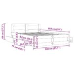 vidaXL Rám postele 2 pcs Biely Austrálska Dvojitá (137 x 188 cm) – Obrázok 11