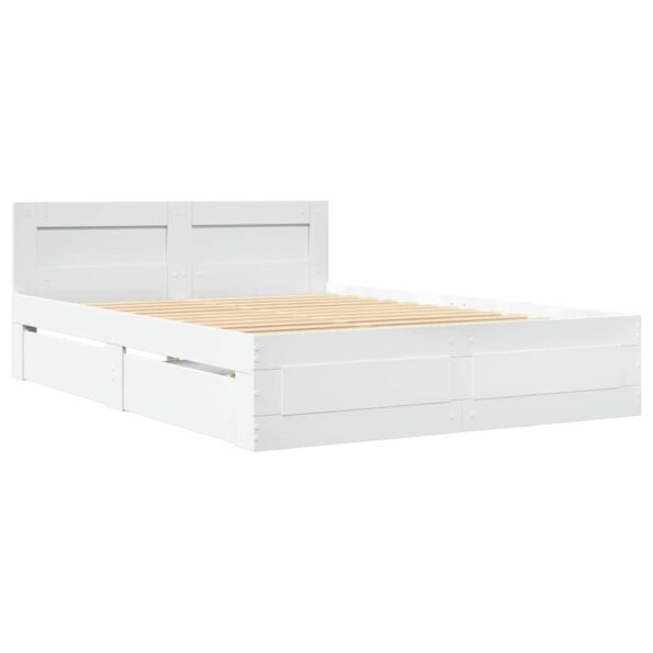 vidaXL Rám postele 2 pcs Biely Austrálska Dvojitá (137 x 188 cm) – Obrázok 2
