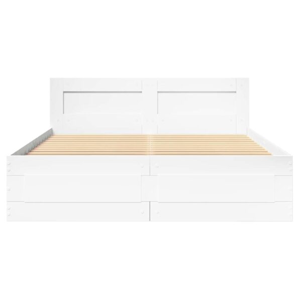 vidaXL Rám postele 2 pcs Biely Austrálska Dvojitá (137 x 188 cm) – Obrázok 6