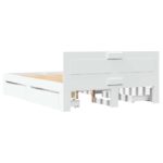 vidaXL Rám postele 2 pcs Biely Austrálska Dvojitá (137 x 188 cm) – Obrázok 8