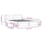 vidaXL Rám postele 2 pcs Biely 150 x 200 cm Kompozitné drevo – Obrázok 11